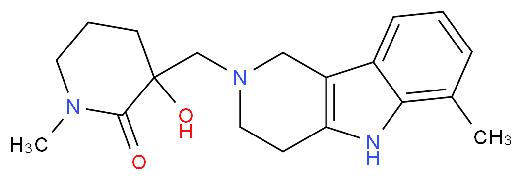 3-hydroxy-1-methyl-3-[(6-methyl-1,3,4,5-tetrahydro-2H-pyrido[4,3-b]indol-2-yl)methyl]-2-piperidinone_Molecular_structure_CAS_)