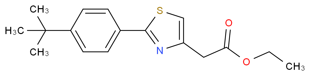 ethyl 2-{2-[4-(tert-butyl)phenyl]-1,3-thiazol-4-yl}acetate_Molecular_structure_CAS_680215-69-4)