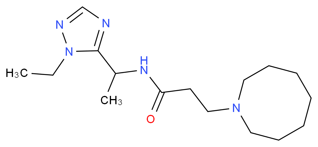 3-azocan-1-yl-N-[1-(1-ethyl-1H-1,2,4-triazol-5-yl)ethyl]propanamide_Molecular_structure_CAS_)