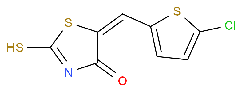 (5E)-5-[(5-Chloro-2-thienyl)methylene]-2-mercapto-1,3-thiazol-4(5H)-one_Molecular_structure_CAS_470713-29-2)