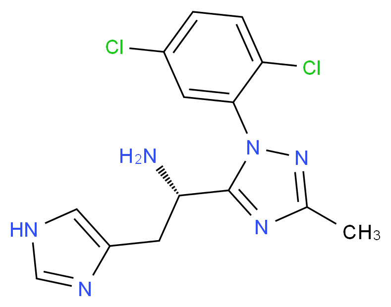 (1S)-1-[1-(2,5-dichlorophenyl)-3-methyl-1H-1,2,4-triazol-5-yl]-2-(1H-imidazol-4-yl)ethanamine_Molecular_structure_CAS_)