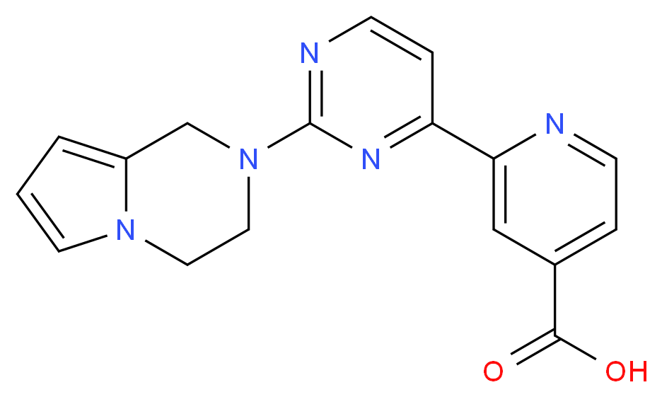 2-[2-(3,4-dihydropyrrolo[1,2-a]pyrazin-2(1H)-yl)pyrimidin-4-yl]isonicotinic acid_Molecular_structure_CAS_)