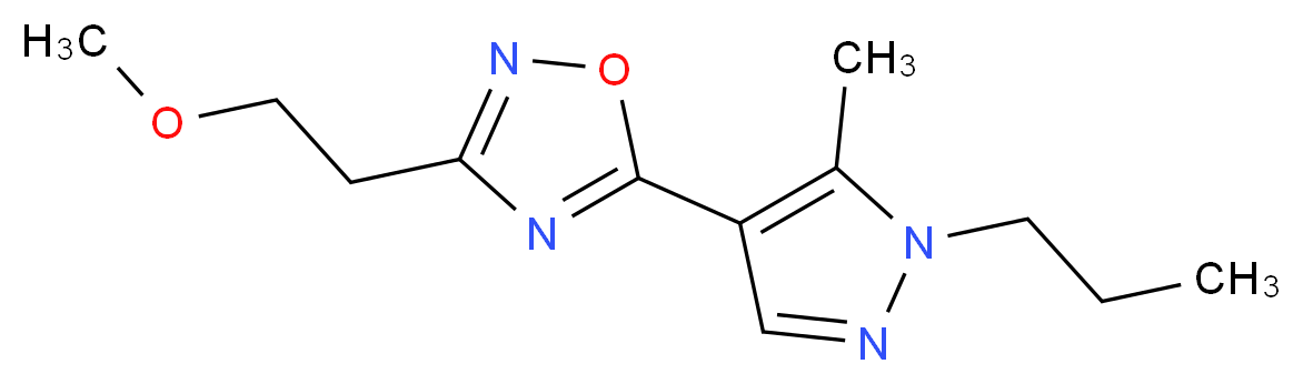 3-(2-methoxyethyl)-5-(5-methyl-1-propyl-1H-pyrazol-4-yl)-1,2,4-oxadiazole_Molecular_structure_CAS_)