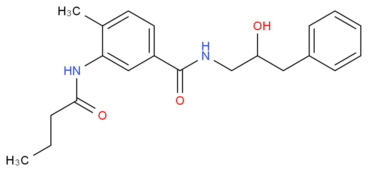 3-(butyrylamino)-N-(2-hydroxy-3-phenylpropyl)-4-methylbenzamide_Molecular_structure_CAS_)