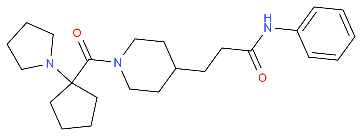 N-phenyl-3-(1-{[1-(1-pyrrolidinyl)cyclopentyl]carbonyl}-4-piperidinyl)propanamide_Molecular_structure_CAS_)