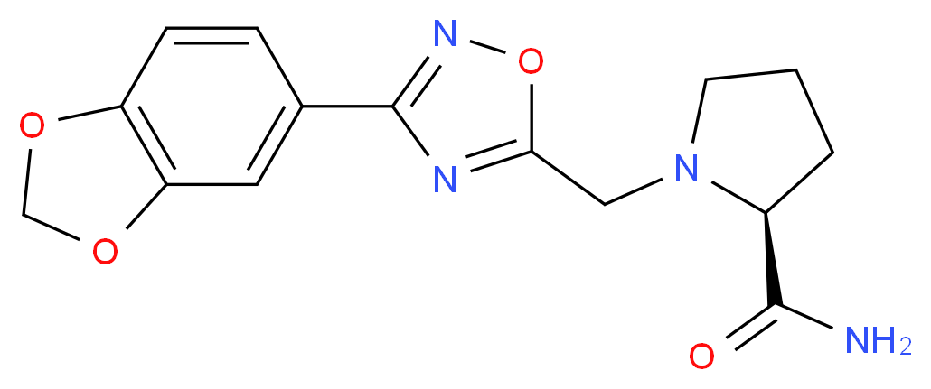 1-{[3-(1,3-benzodioxol-5-yl)-1,2,4-oxadiazol-5-yl]methyl}-L-prolinamide_Molecular_structure_CAS_)
