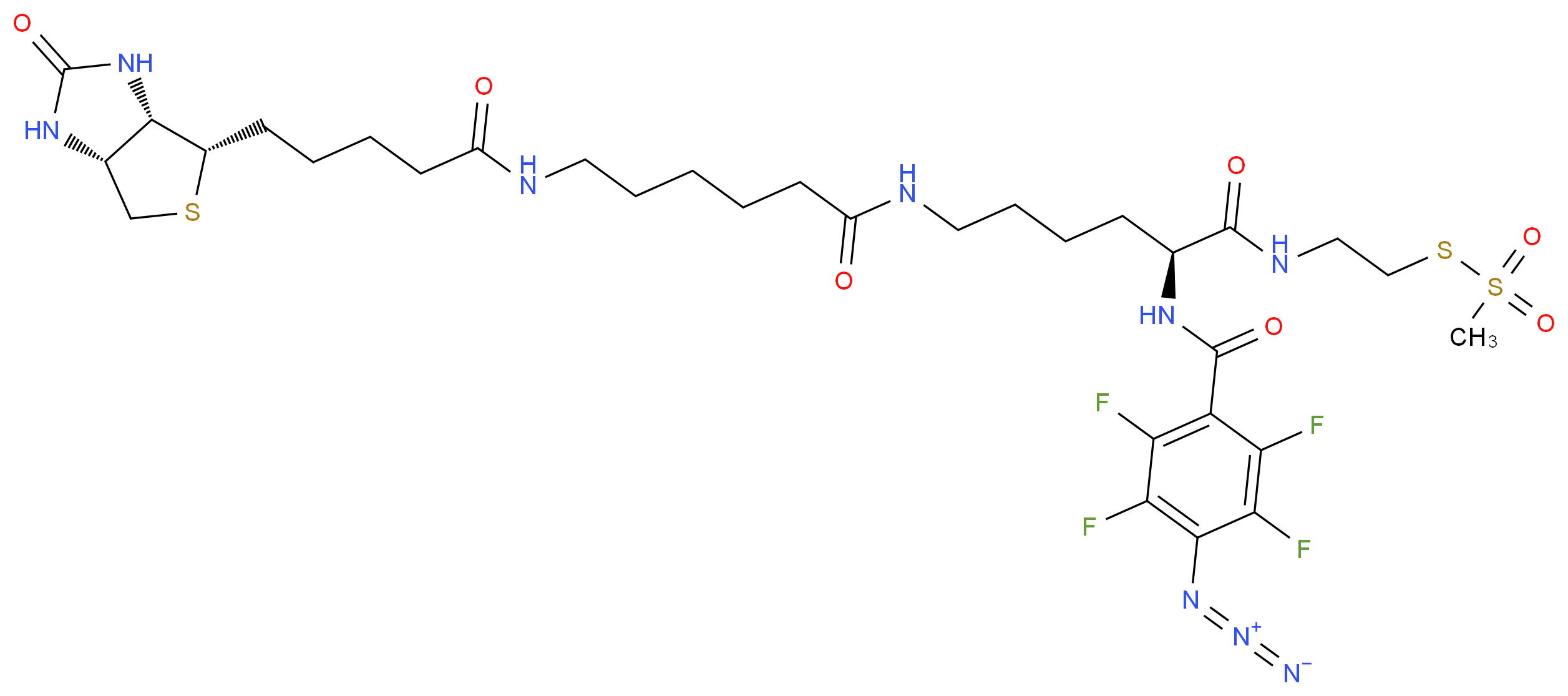 2-[N2-(4-Azido-2,3,5,6-tetrafluorobenzoyl)-N6-(6-biotinamidocaproyl)-L-lysinyl]ethyl Methanethiosulfonate_Molecular_structure_CAS_1356383-18-0)