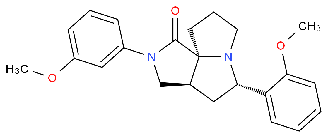 (3aS*,5S*,9aS*)-5-(2-methoxyphenyl)-2-(3-methoxyphenyl)hexahydro-7H-pyrrolo[3,4-g]pyrrolizin-1(2H)-one_Molecular_structure_CAS_)