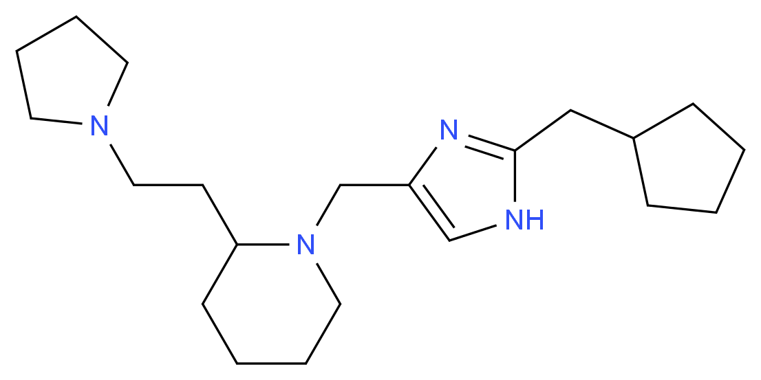 1-{[2-(cyclopentylmethyl)-1H-imidazol-4-yl]methyl}-2-[2-(1-pyrrolidinyl)ethyl]piperidine_Molecular_structure_CAS_)