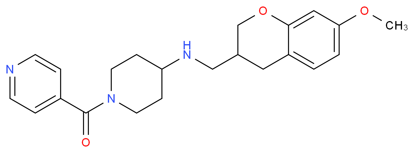 1-isonicotinoyl-N-[(7-methoxy-3,4-dihydro-2H-chromen-3-yl)methyl]piperidin-4-amine_Molecular_structure_CAS_)