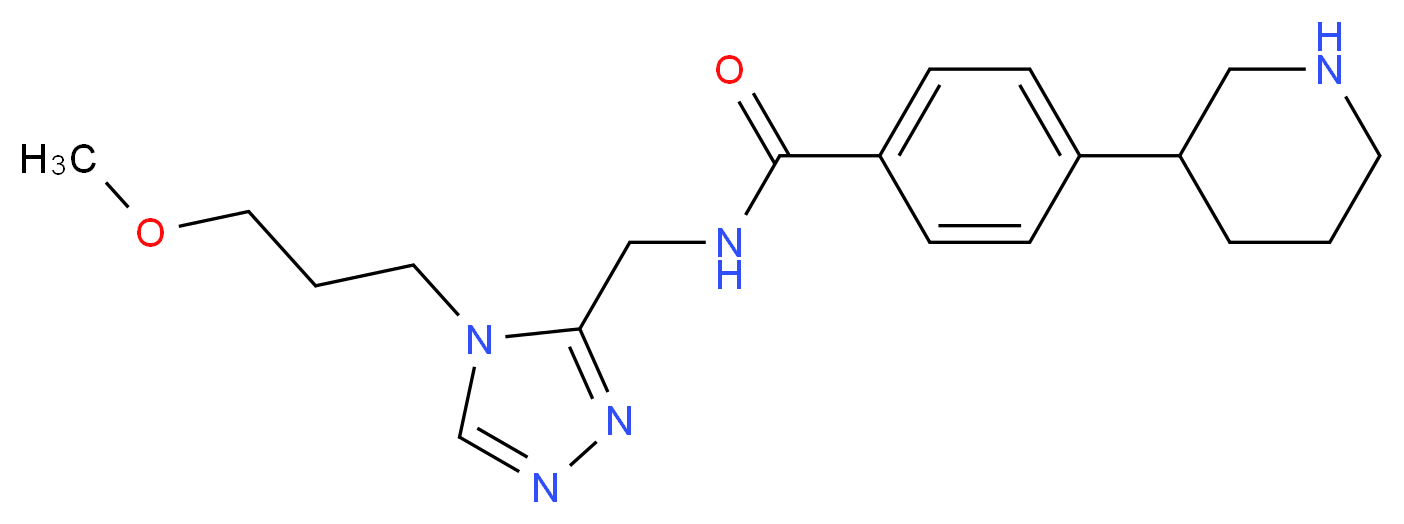 N-{[4-(3-methoxypropyl)-4H-1,2,4-triazol-3-yl]methyl}-4-piperidin-3-ylbenzamide_Molecular_structure_CAS_)