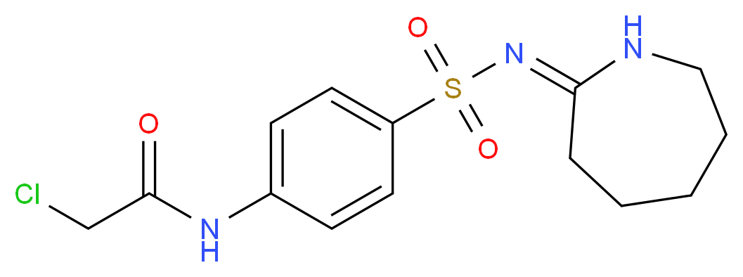 N-(4-{[(2E)-azepan-2-ylideneamino]sulfonyl}phenyl)-2-chloroacetamide_Molecular_structure_CAS_)