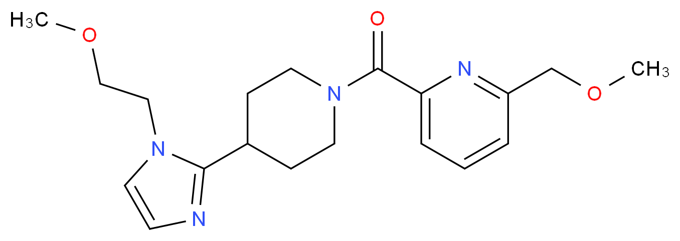2-({4-[1-(2-methoxyethyl)-1H-imidazol-2-yl]piperidin-1-yl}carbonyl)-6-(methoxymethyl)pyridine_Molecular_structure_CAS_)