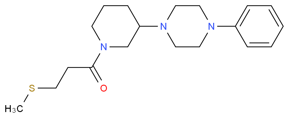 1-{1-[3-(methylthio)propanoyl]-3-piperidinyl}-4-phenylpiperazine_Molecular_structure_CAS_)