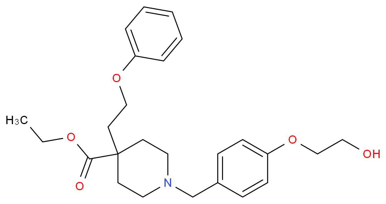 ethyl 1-[4-(2-hydroxyethoxy)benzyl]-4-(2-phenoxyethyl)-4-piperidinecarboxylate_Molecular_structure_CAS_)