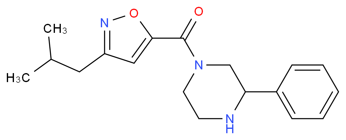 1-[(3-isobutylisoxazol-5-yl)carbonyl]-3-phenylpiperazine_Molecular_structure_CAS_)