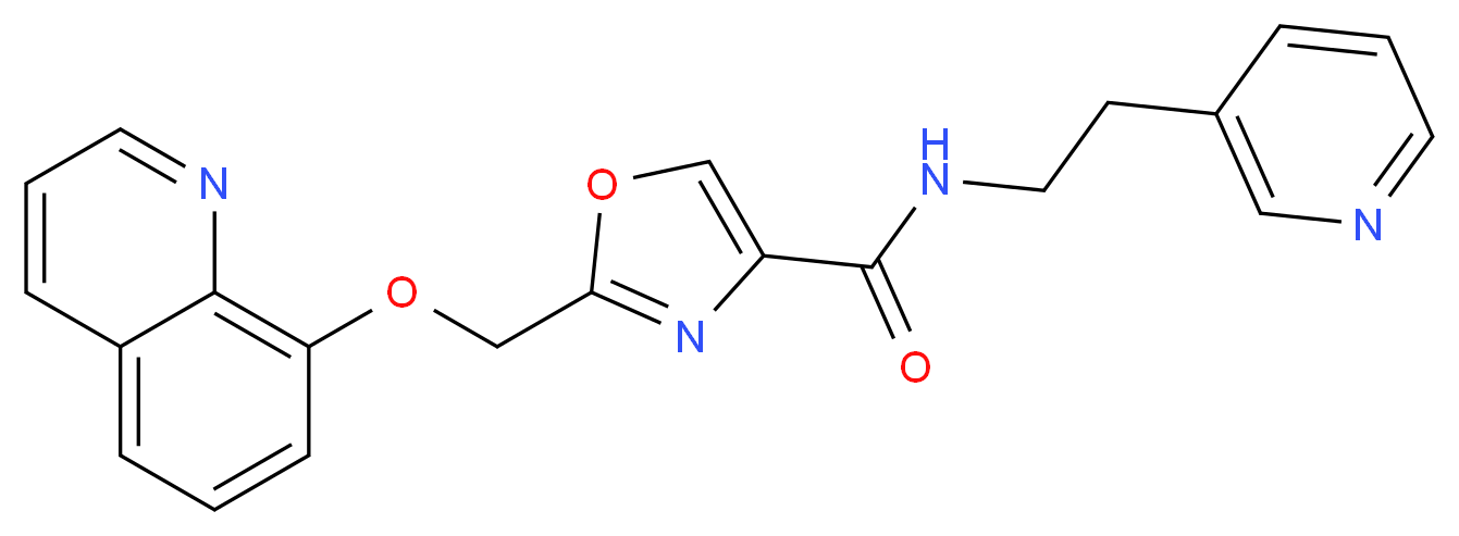 N-[2-(3-pyridinyl)ethyl]-2-[(8-quinolinyloxy)methyl]-1,3-oxazole-4-carboxamide_Molecular_structure_CAS_)
