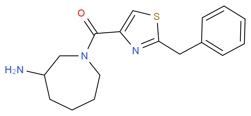 1-[(2-benzyl-1,3-thiazol-4-yl)carbonyl]azepan-3-amine_Molecular_structure_CAS_)