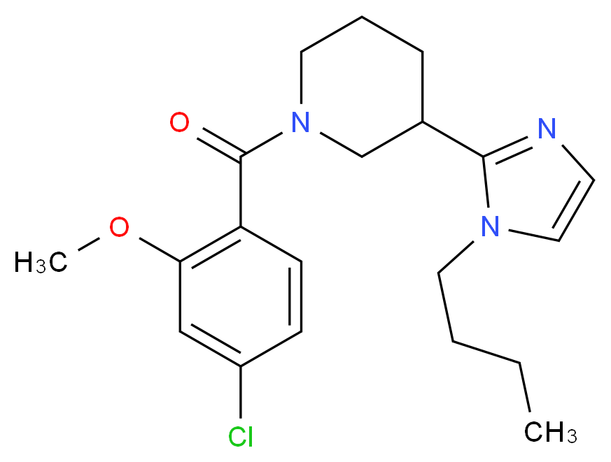 3-(1-butyl-1H-imidazol-2-yl)-1-(4-chloro-2-methoxybenzoyl)piperidine_Molecular_structure_CAS_)