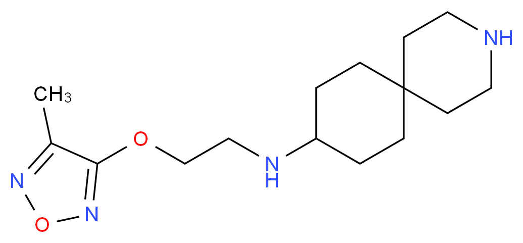 N-{2-[(4-methyl-1,2,5-oxadiazol-3-yl)oxy]ethyl}-3-azaspiro[5.5]undecan-9-amine_Molecular_structure_CAS_)