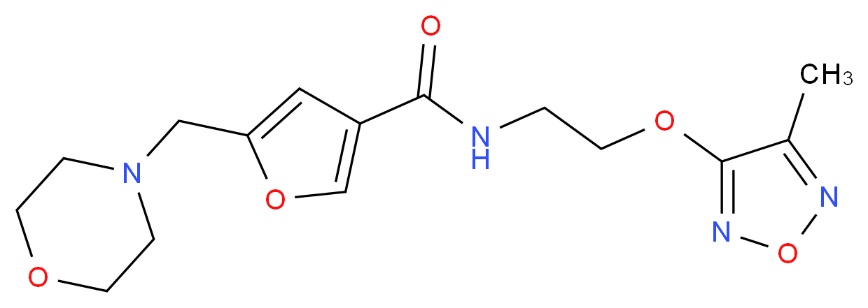 N-{2-[(4-methyl-1,2,5-oxadiazol-3-yl)oxy]ethyl}-5-(4-morpholinylmethyl)-3-furamide_Molecular_structure_CAS_)