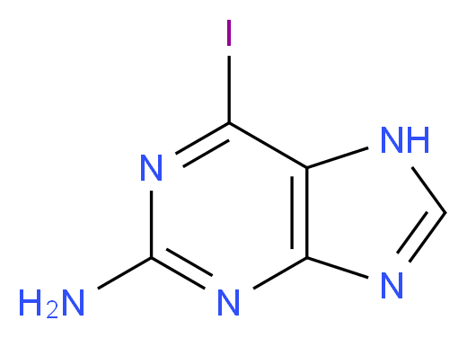 2-Amino-6-iodo-7H-purine_Molecular_structure_CAS_19690-23-4)