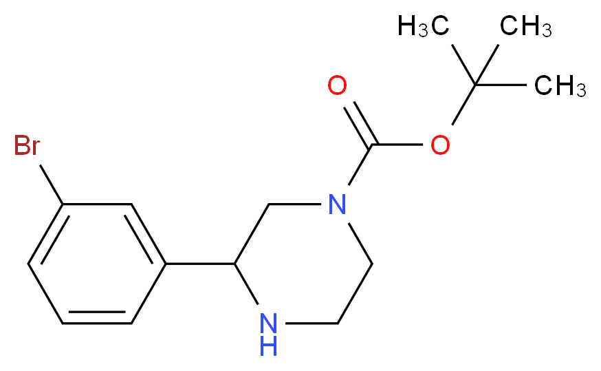3-(3-BROMO-PHENYL)-PIPERAZINE-1-CARBOXYLIC ACID TERT-BUTYL ESTER_Molecular_structure_CAS_886767-61-9)