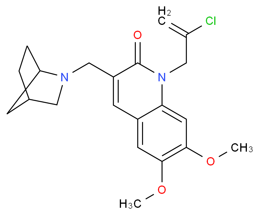 3-(2-azabicyclo[2.2.1]hept-2-ylmethyl)-1-(2-chloro-2-propen-1-yl)-6,7-dimethoxy-2(1H)-quinolinone_Molecular_structure_CAS_)