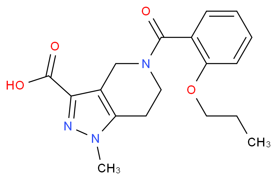 1-methyl-5-(2-propoxybenzoyl)-4,5,6,7-tetrahydro-1H-pyrazolo[4,3-c]pyridine-3-carboxylic acid_Molecular_structure_CAS_)