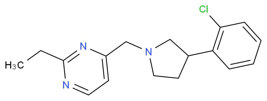 4-{[3-(2-chlorophenyl)pyrrolidin-1-yl]methyl}-2-ethylpyrimidine_Molecular_structure_CAS_)