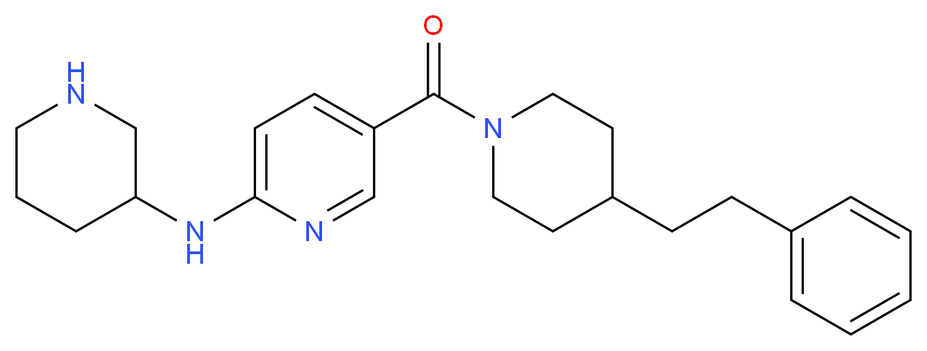 5-{[4-(2-phenylethyl)piperidin-1-yl]carbonyl}-N-piperidin-3-ylpyridin-2-amine_Molecular_structure_CAS_)