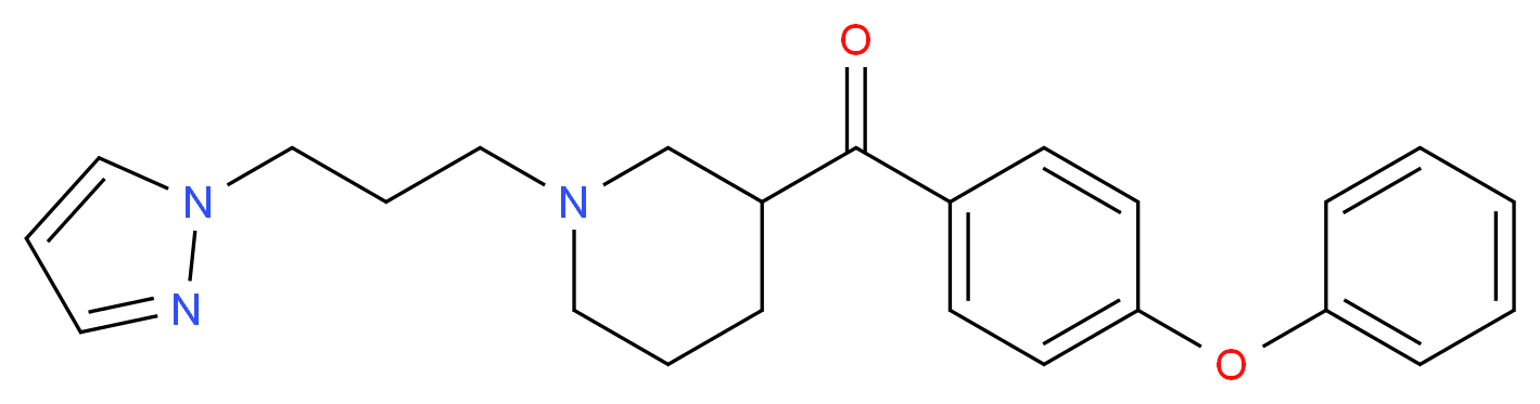 (4-phenoxyphenyl){1-[3-(1H-pyrazol-1-yl)propyl]-3-piperidinyl}methanone_Molecular_structure_CAS_)