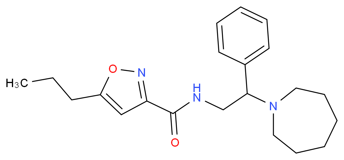 N-(2-azepan-1-yl-2-phenylethyl)-5-propylisoxazole-3-carboxamide_Molecular_structure_CAS_)