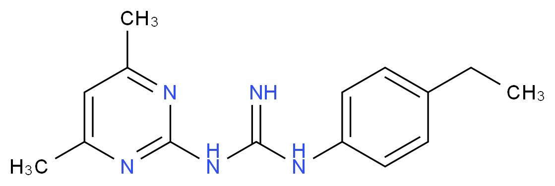N-(4,6-Dimethylpyrimidin-2-yl)-N'-(4-ethylphenyl)-guanidine_Molecular_structure_CAS_)