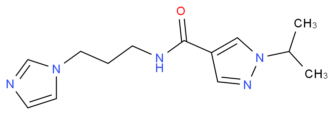 N-[3-(1H-imidazol-1-yl)propyl]-1-isopropyl-1H-pyrazole-4-carboxamide_Molecular_structure_CAS_)