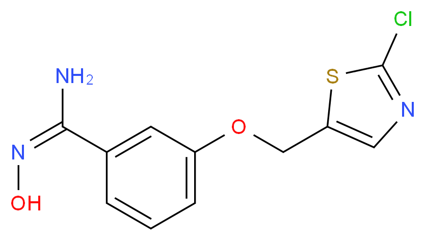 3-[(2-Chloro-1,3-thiazol-5-yl)methoxy]-N'-hydroxybenzenecarboximidamide_Molecular_structure_CAS_)