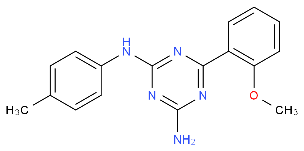 6-(2-methoxyphenyl)-N-(4-methylphenyl)-1,3,5-triazine-2,4-diamine_Molecular_structure_CAS_)