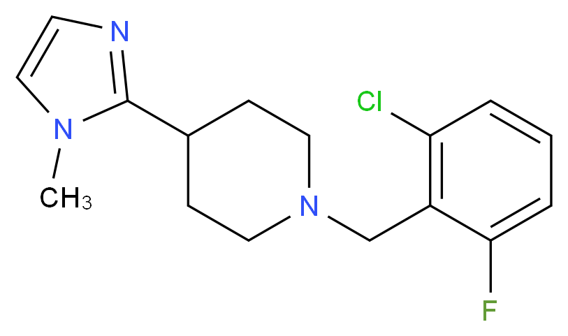 1-(2-chloro-6-fluorobenzyl)-4-(1-methyl-1H-imidazol-2-yl)piperidine_Molecular_structure_CAS_)