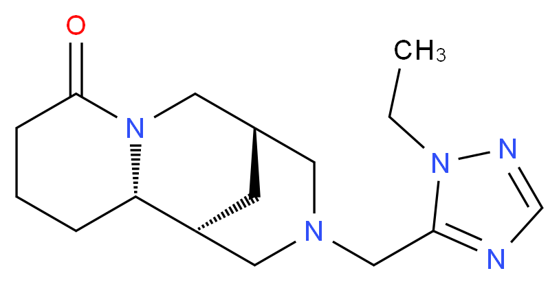 (1S,5R,11aS)-3-[(1-ethyl-1H-1,2,4-triazol-5-yl)methyl]decahydro-8H-1,5-methanopyrido[1,2-a][1,5]diazocin-8-one_Molecular_structure_CAS_)