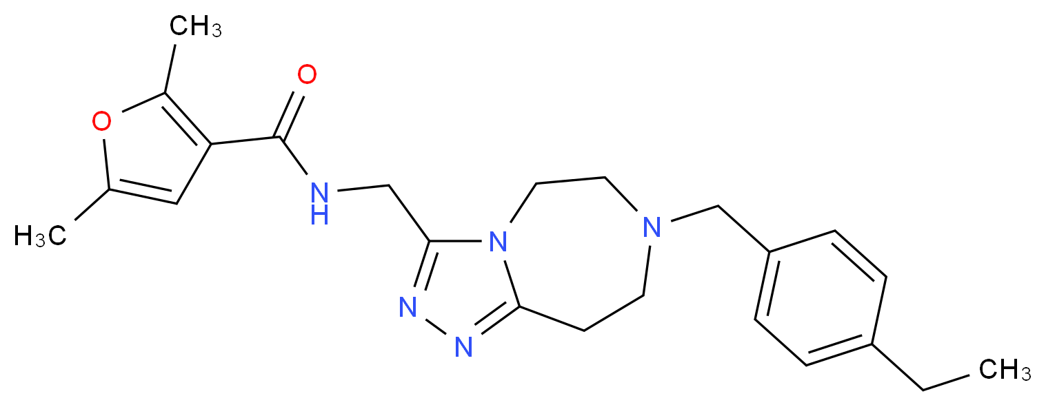 N-{[7-(4-ethylbenzyl)-6,7,8,9-tetrahydro-5H-[1,2,4]triazolo[4,3-d][1,4]diazepin-3-yl]methyl}-2,5-dimethyl-3-furamide_Molecular_structure_CAS_)