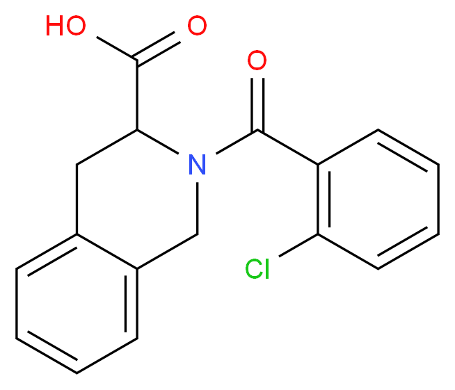 2-(2-Chloro-benzoyl)-1,2,3,4-tetrahydro-isoquinoline-3-carboxylic acid_Molecular_structure_CAS_)