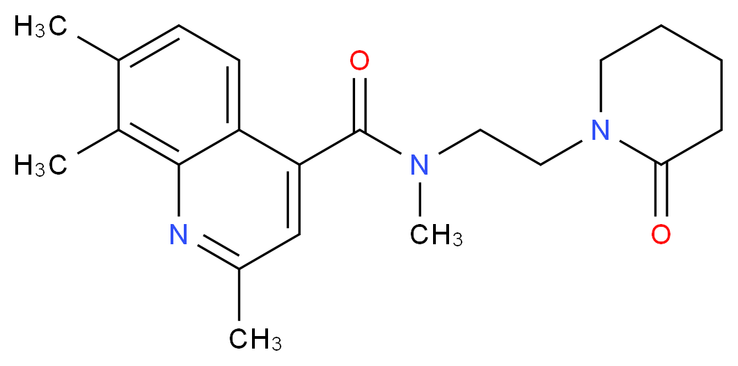 N,2,7,8-tetramethyl-N-[2-(2-oxo-1-piperidinyl)ethyl]-4-quinolinecarboxamide_Molecular_structure_CAS_)