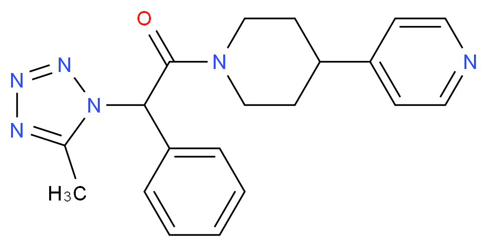 4-{1-[(5-methyl-1H-tetrazol-1-yl)(phenyl)acetyl]-4-piperidinyl}pyridine_Molecular_structure_CAS_)