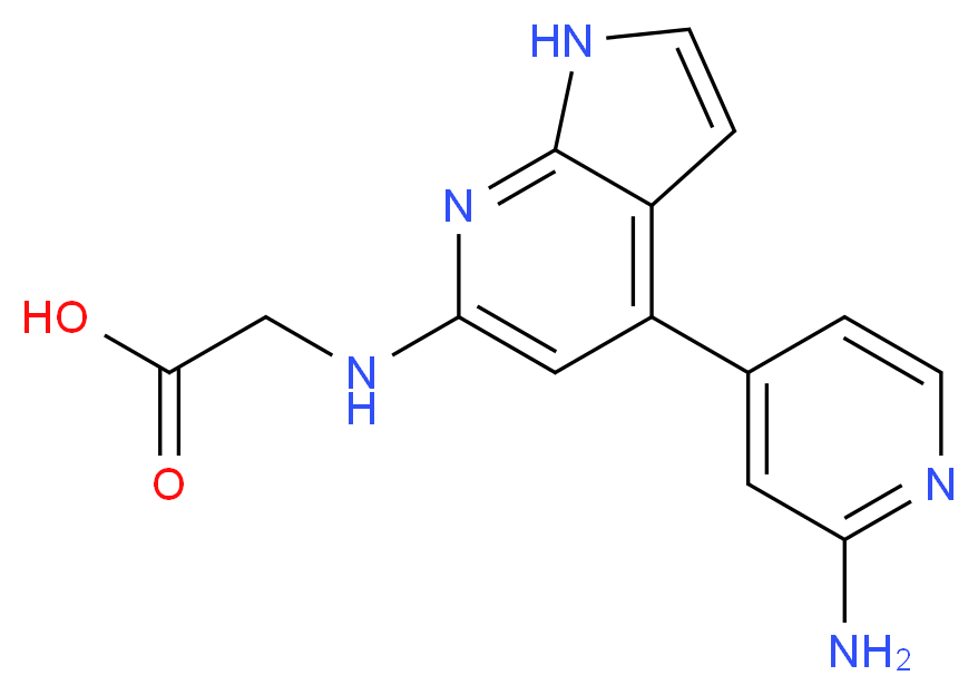 N-[4-(2-aminopyridin-4-yl)-1H-pyrrolo[2,3-b]pyridin-6-yl]glycine_Molecular_structure_CAS_)