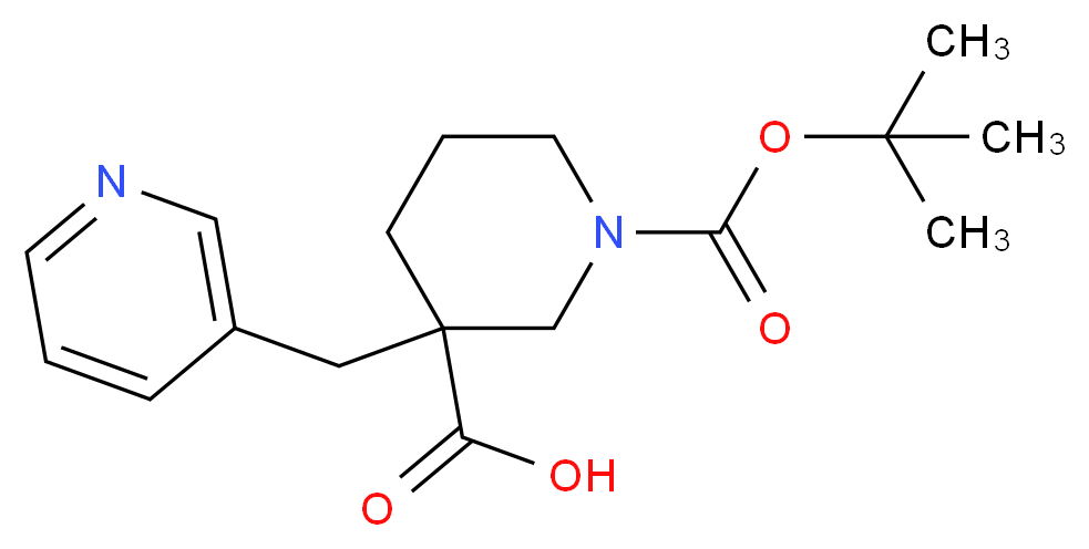 3-(Pyridin-3-ylmethyl)piperidine-3-carboxylic acid, N-BOC protected_Molecular_structure_CAS_)