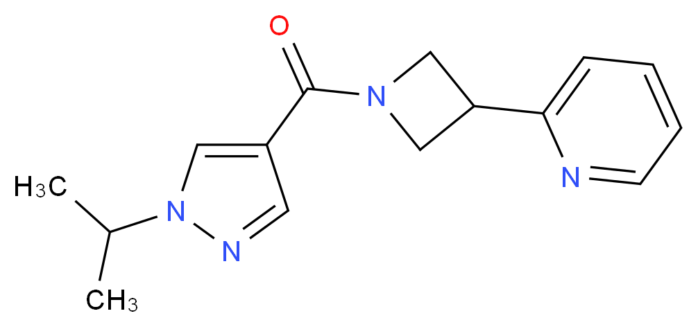 2-{1-[(1-isopropyl-1H-pyrazol-4-yl)carbonyl]-3-azetidinyl}pyridine_Molecular_structure_CAS_)