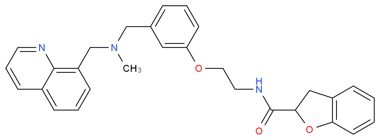 N-[2-(3-{[methyl(8-quinolinylmethyl)amino]methyl}phenoxy)ethyl]-2,3-dihydro-1-benzofuran-2-carboxamide_Molecular_structure_CAS_)