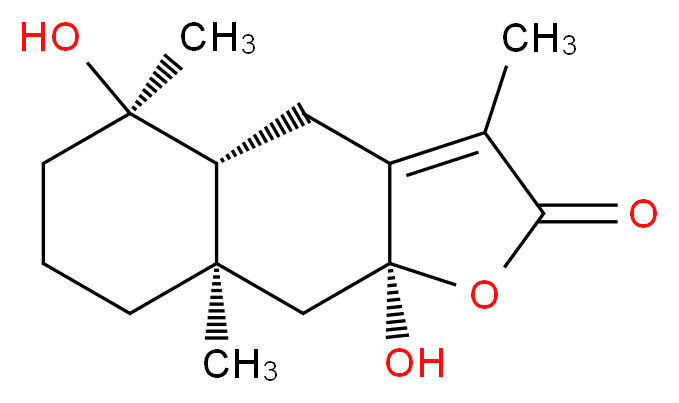 4,8-Dihydroxyeudesm-7(11)-en-12,8-olide_Molecular_structure_CAS_1231208-53-9)