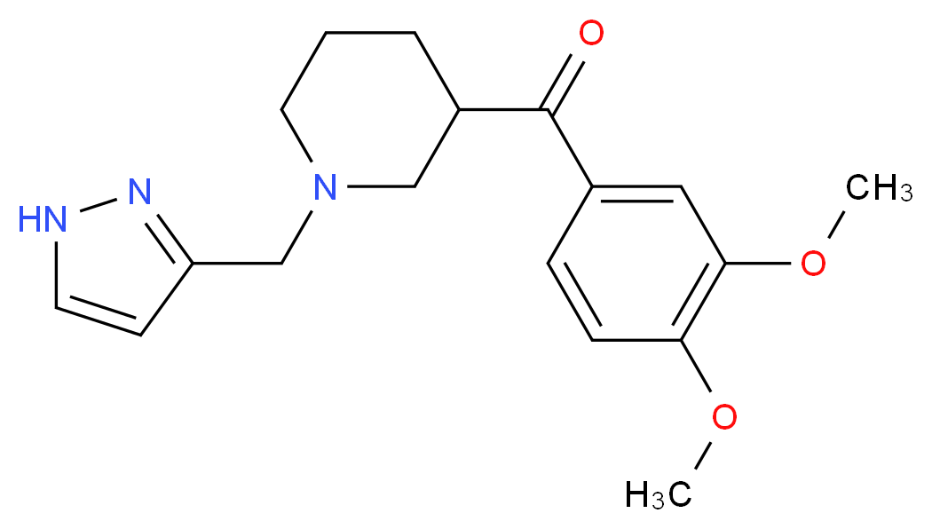 (3,4-dimethoxyphenyl)[1-(1H-pyrazol-3-ylmethyl)-3-piperidinyl]methanone_Molecular_structure_CAS_)
