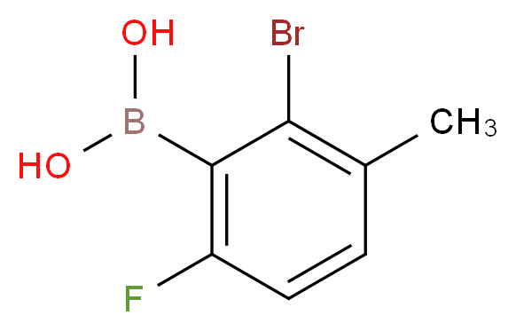 2-Bromo-6-fluoro-3-methylbenzeneboronic acid_Molecular_structure_CAS_)